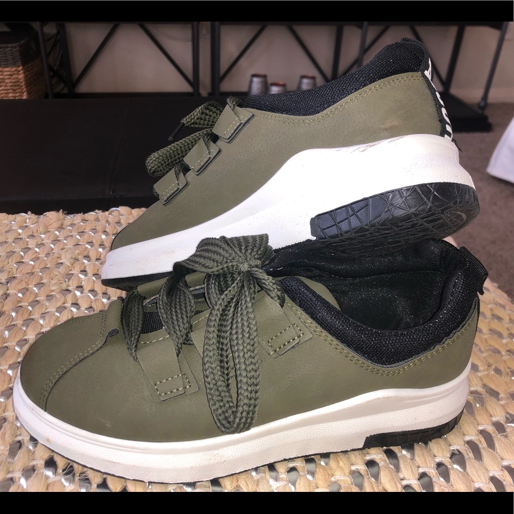 Green sneakers
